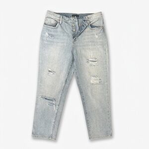 NWOT Kendall & Kylie Light Blue Distressed Women’s High Waist Crop Jeans Size 29